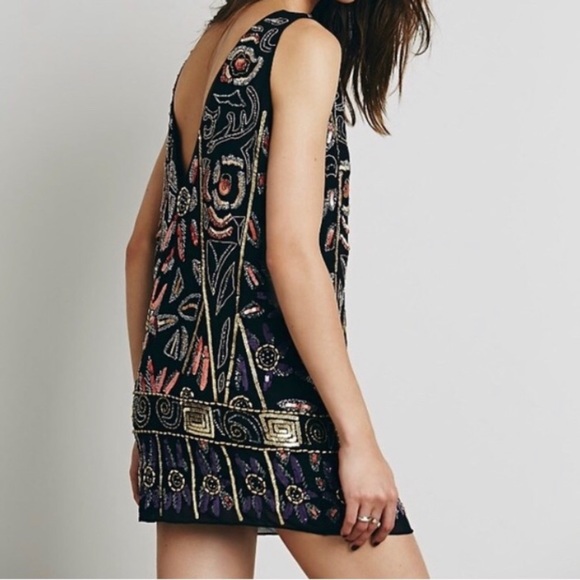 SOLD // Free People // Sequin Shift Dress // Small - Picture 2 of 8